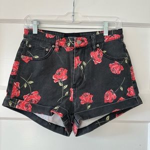 MINKPINK Wild Roses Grow High Waisted Shorts